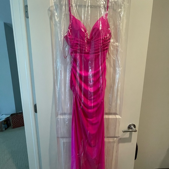 Pink Silk Gown - Picture 1 of 3